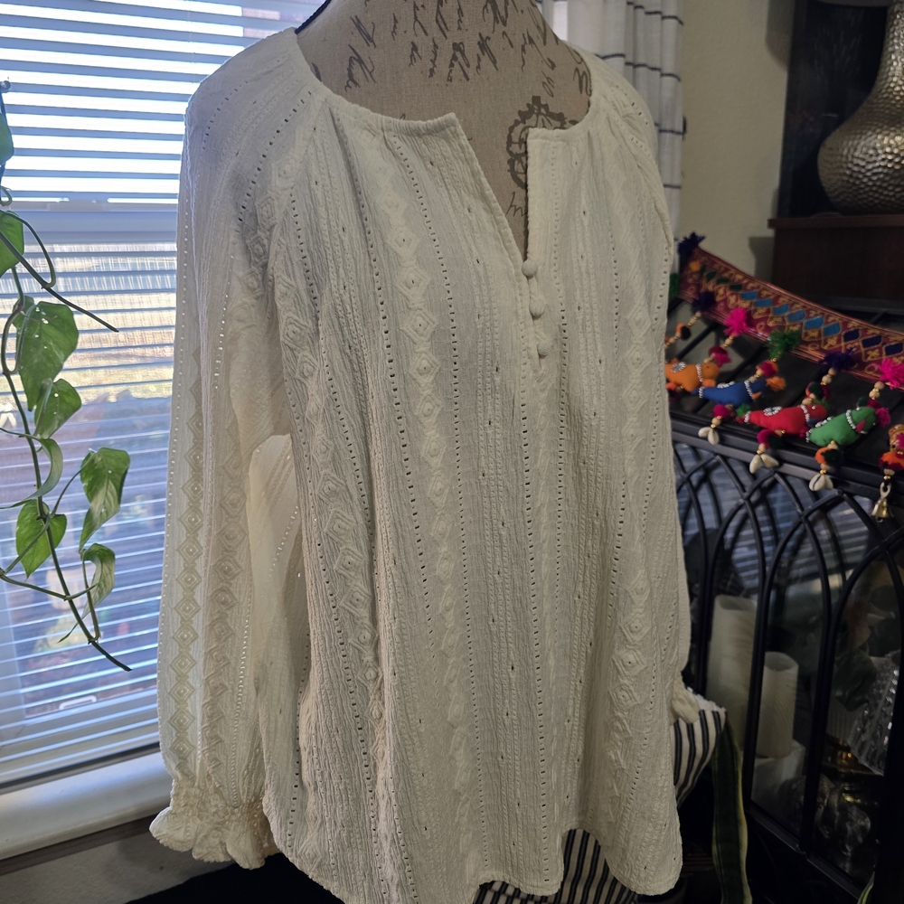 Frye Cream Lace Blouse